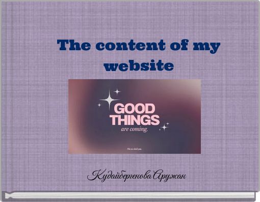The content of my website