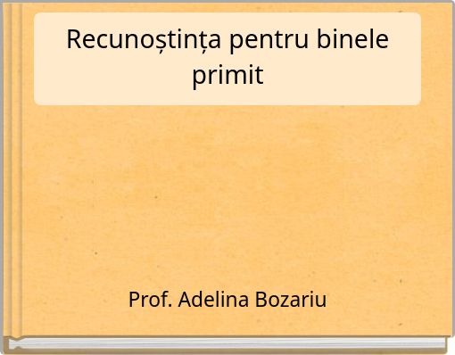 Recunoștința pentru binele primit