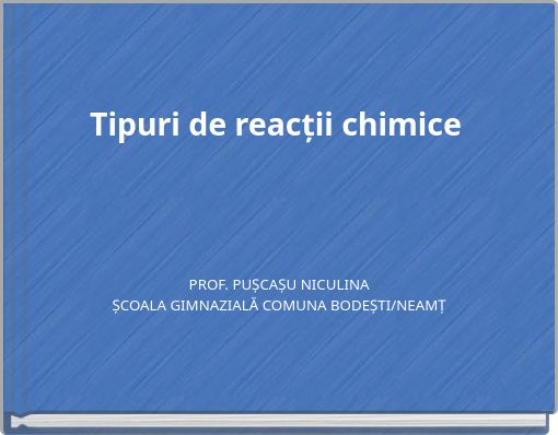 Tipuri de reacții chimice