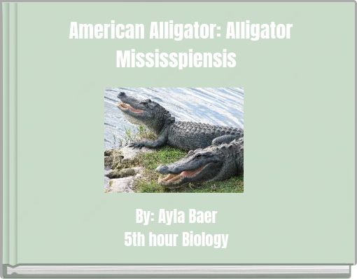 Front cover of 'American Alligator: Alligator Mississpiensis' 