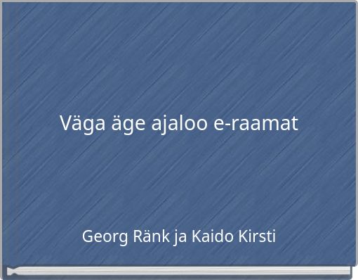Väga äge ajaloo e-raamat