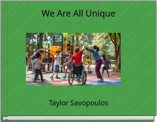 Front cover of 'We Are All Unique' 