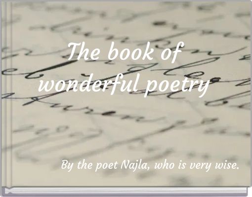 The book of wonderful poetry