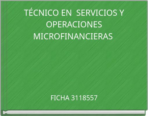 TÉCNICO EN SERVICIOS Y OPERACIONES MICROFINANCIERAS