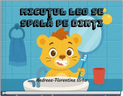 Micuțul Leo se spală pe dinți
