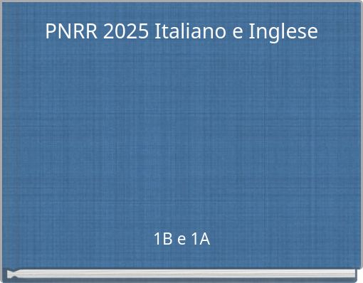 PNRR 2025 Italiano e Inglese