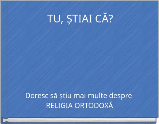 TU, ȘTIAI CĂ?