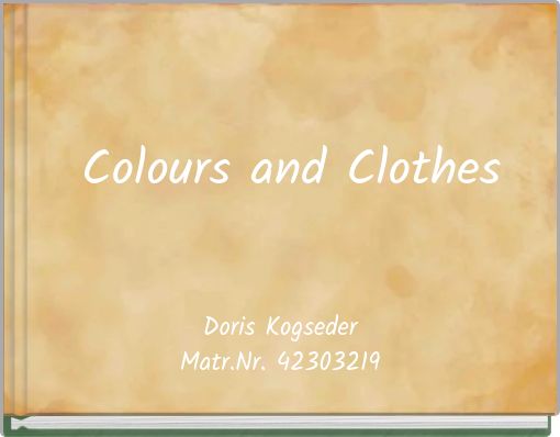 Colours and Clothes