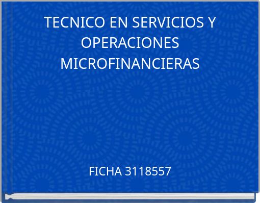 TECNICO EN SERVICIOS Y OPERACIONES MICROFINANCIERAS
