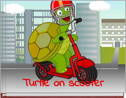 Turtle on scooter