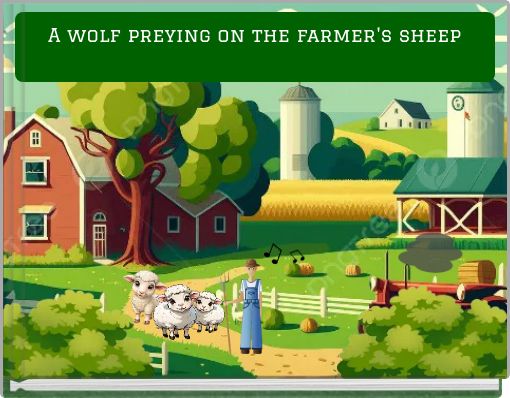 A wolf preying on the farmer's sheep