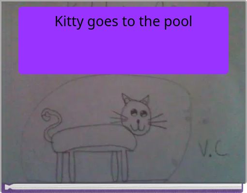 Kitty goes to the pool