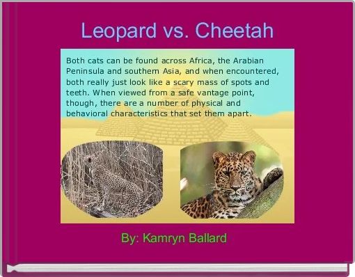 Front cover of 'Leopard vs. Cheetah' 