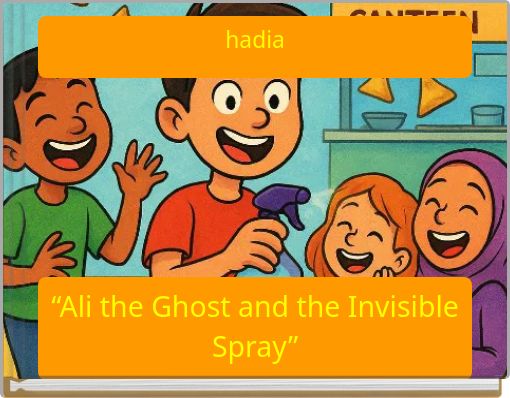 Book Cover for: “Ali the Ghost and the Invisible Spray”