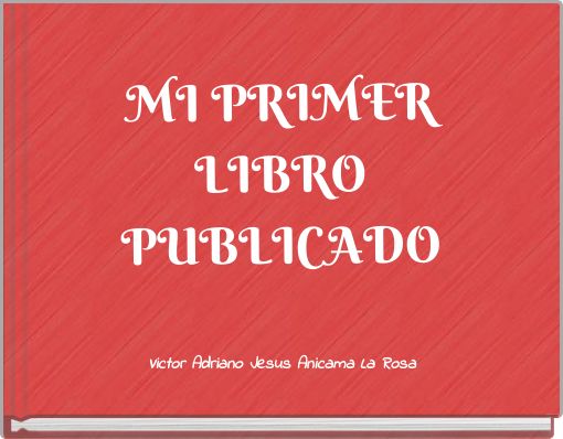 MI PRIMER LIBRO PUBLICADO