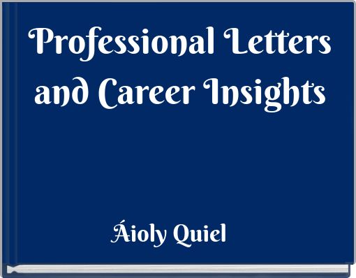 Front cover of 'Professional Letters and Career Insights' 