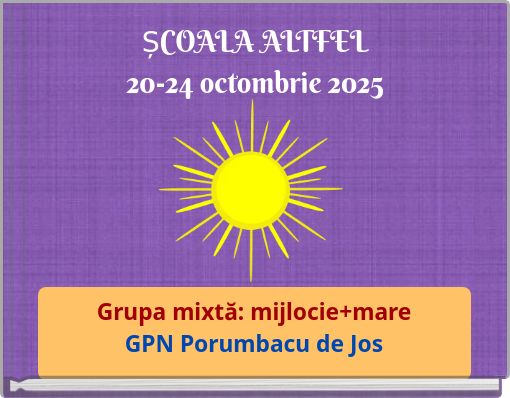 ȘCOALA ALTFEL 20-24 octombrie 2025