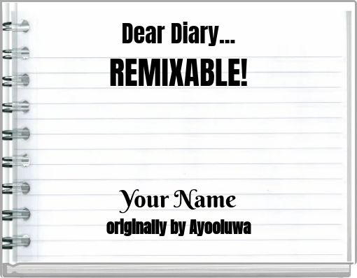 Front cover of 'Dear Diary... REMIXABLE!' 