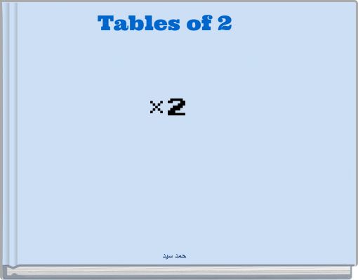 Tables of 2 &times;2