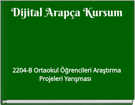 Dijital Arap&ccedil;a Kursum