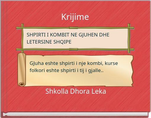 Front cover of 'Krijime' 