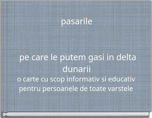 pasarile pe care le putem gasi in delta dunarii