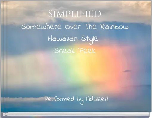 Book Cover for: Simplified Somewhere Over The Rainbow Hawaiian Style Sneak Peek