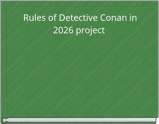 Book Cover for: Rules of Detective Conan in 2026 project