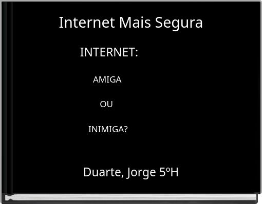 Front cover of 'Internet Mais Segura' 