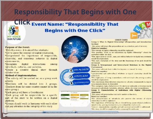 Responsibility That Begins with One Click