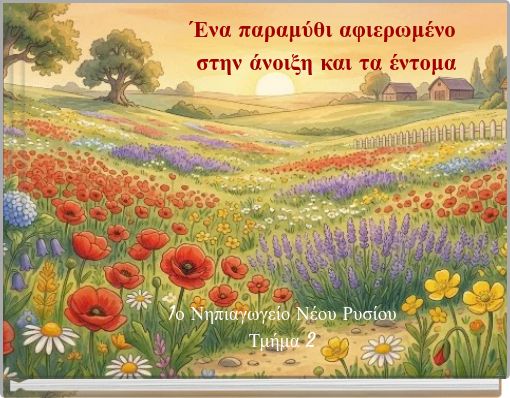 Ένα παραμύθι αφιερωμένο στην άνοιξη και τα έντομα