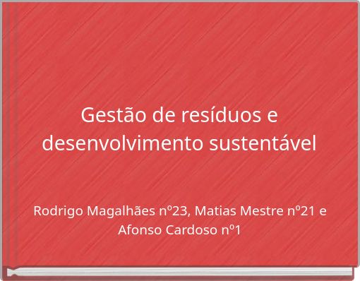Gestão de resíduos e desenvolvimento sustentável