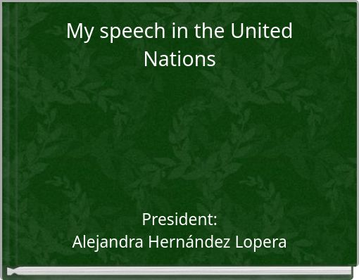 My speech in the United Nations