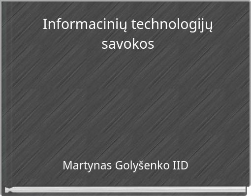 Informacinių technologijų savokos