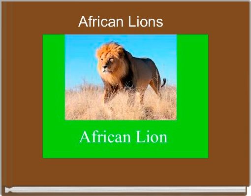 Front cover of 'African Lions  ' 