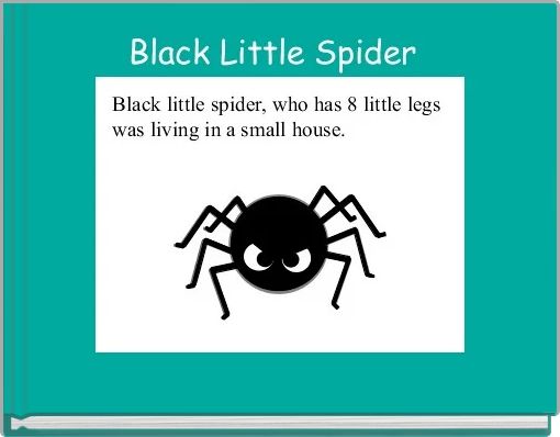Front cover of 'Black Little Spider ' 