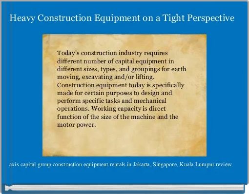 Heavy Construction Equipment on a Tight Perspective