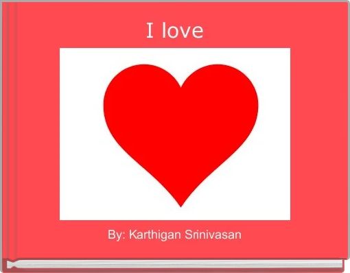 Front cover of 'I love' 