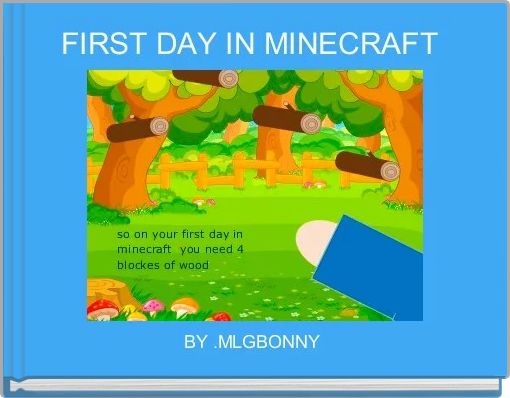 Front cover of 'FIRST DAY IN MINECRAFT ' 