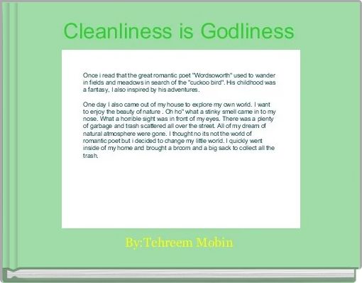 Cleanliness is Godliness 