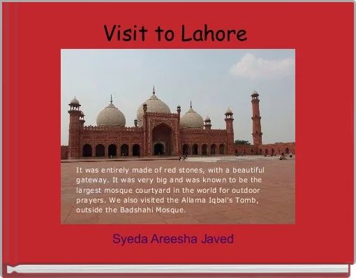 Book Cover for: Visit to Lahore 