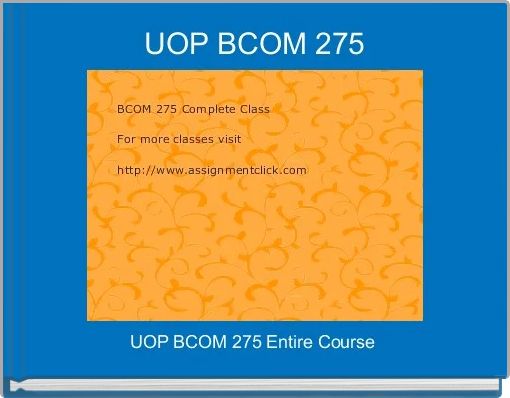 UOP BCOM 275