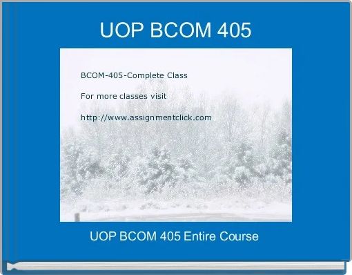 UOP BCOM 405