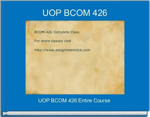 UOP BCOM 426