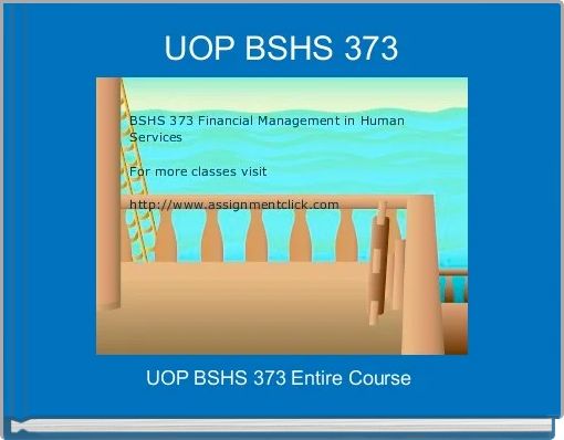 UOP BSHS 373