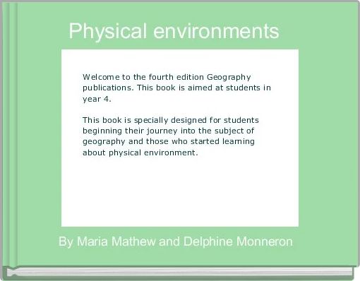 Front cover of 'Physical environments  ' 