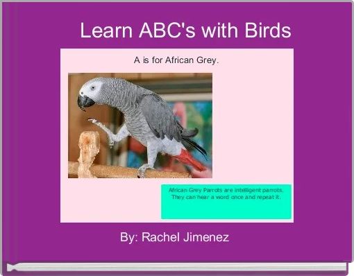 Front cover of '    Learn ABC's with Birds ' 
