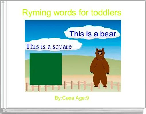Ryming words for toddlers 
