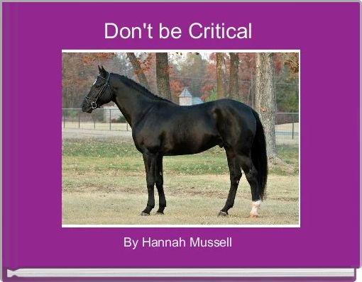 Book Cover for: Don't be Critical 