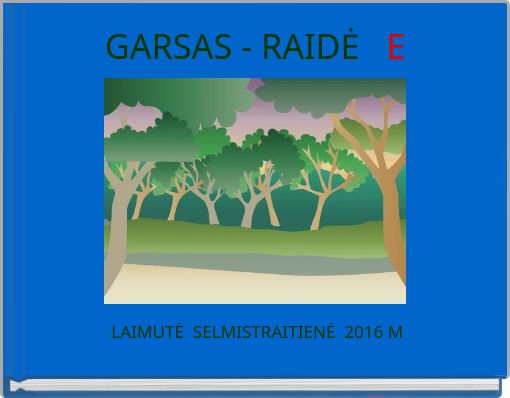 Front cover of 'GARSAS - RAIDĖ E' 